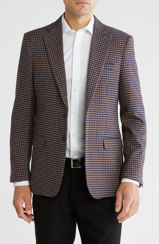 Houndstooth Slim Fit Blazer