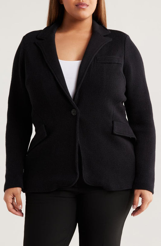 Contour Knit Blazer (Plus)