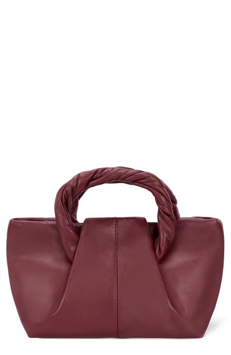 Acogedor bolso tote pequeño de piel