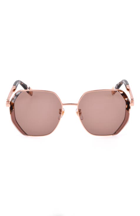 Gafas de sol ovaladas geométricas degradadas de 54 mm