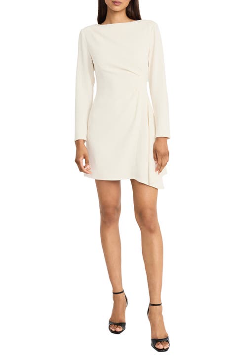 Minivestido de canalé de manga larga