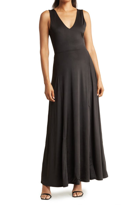 Geneva V-Neck Sleeveless Maxi Dress