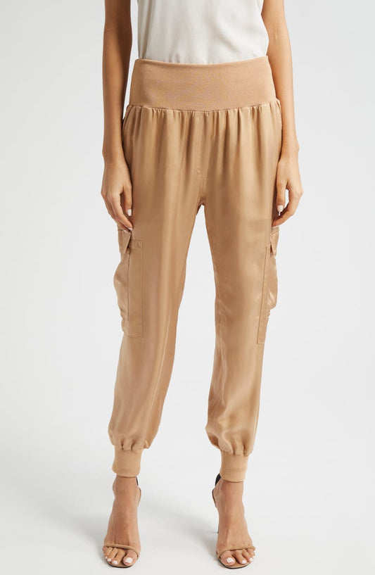 Giles Cupro Crop Cargo Joggers