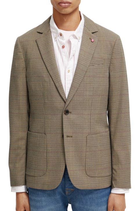 Abrigo deportivo elástico a cuadros teñidos en hilo