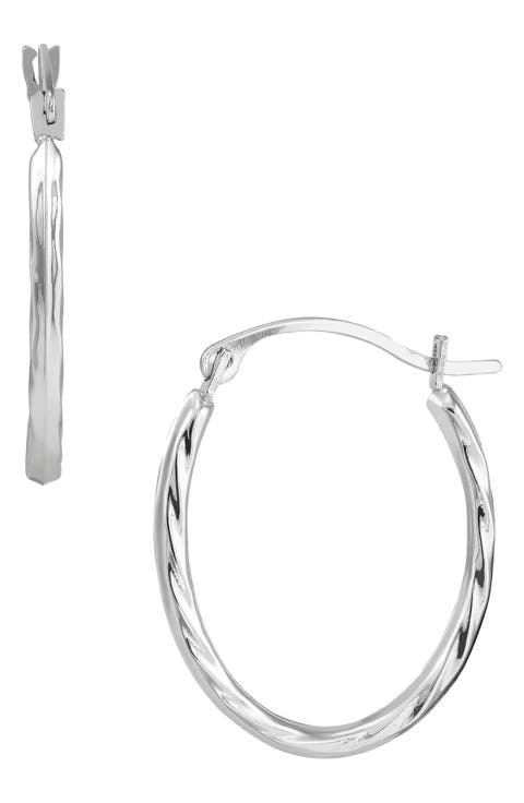 Oval Hoop Earrings