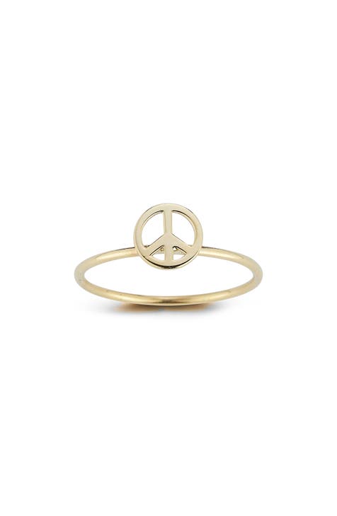Anillo de la Paz de Oro de 14K