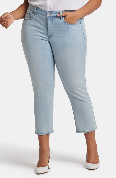 Vaqueros de pierna recta con tobillo Marilyn (Tropicale) (talla grande)