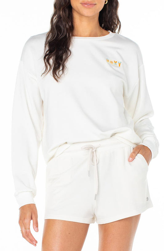 Surfing by Moonlight Embroidered Graphic Sweatshirt