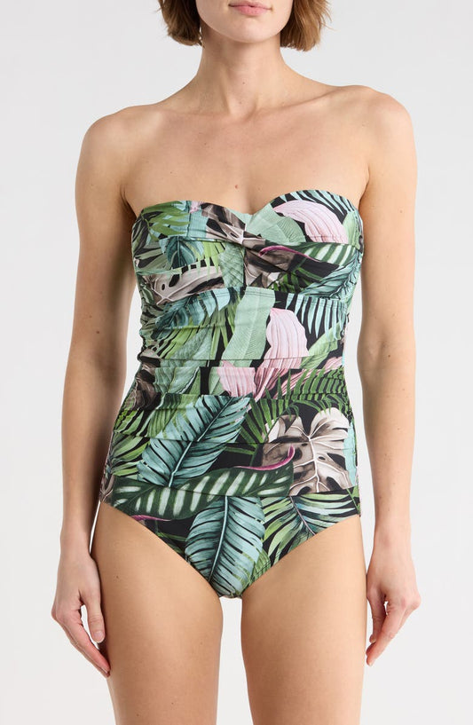 Flora Bandeau One-Piece Swimsuit