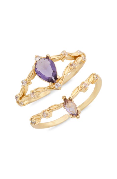 Conjunto de 2 anillos de compromiso