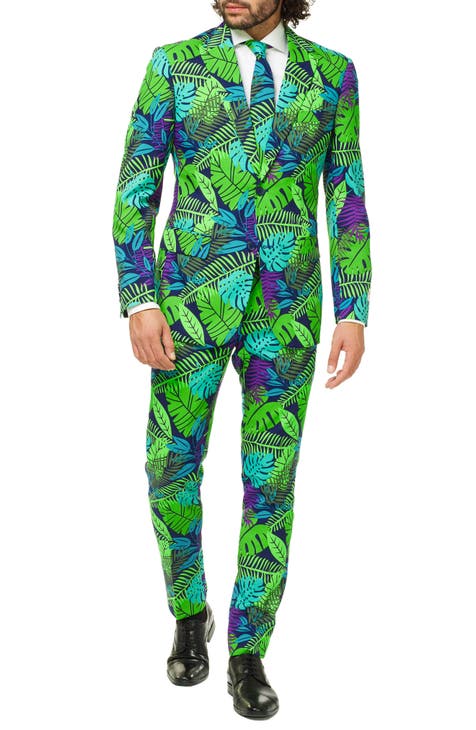 Traje de dos piezas con ribetes y corbata de Juicy Jungle