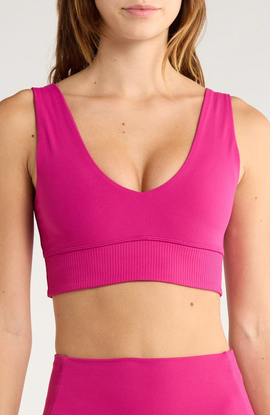 Rib Insert Activewear Bra
