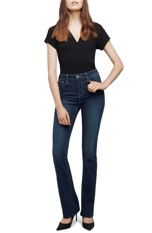 Ruth High Waist Raw Hem Straight Leg Jeans