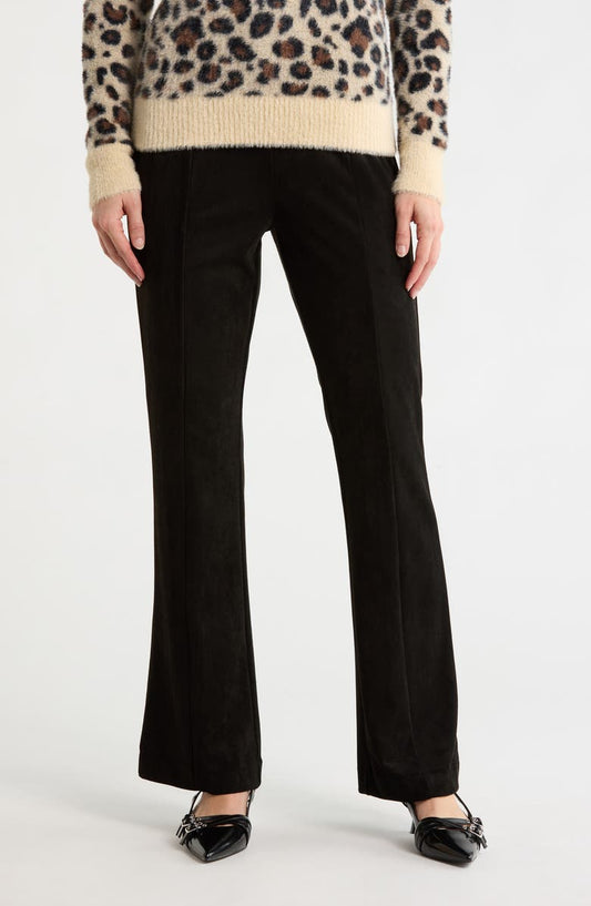 Faux Suede Bootcut Pants