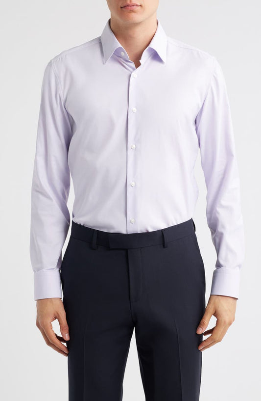 Hank Kent Slim Fit PerformanceTwill Dress Shirt (Regular & Big)