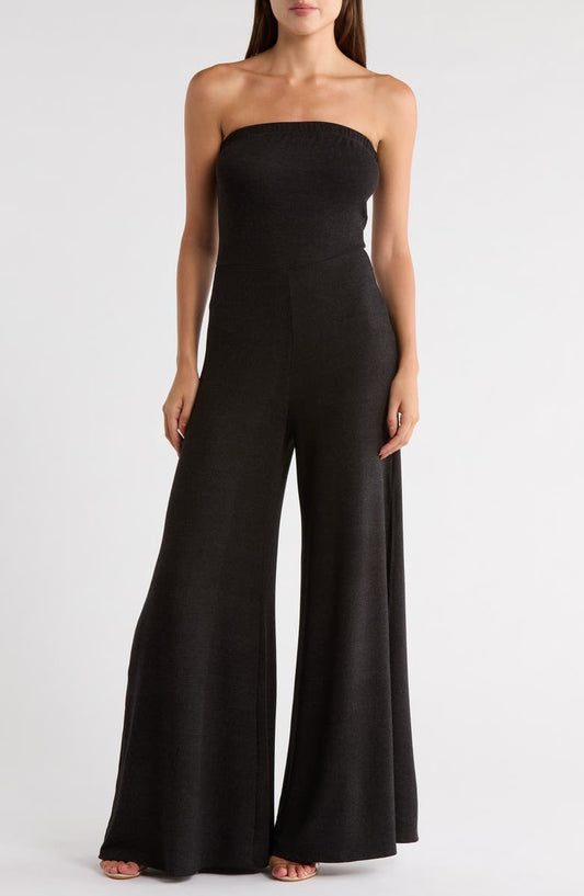 Strapless High Slit Jumpsuit