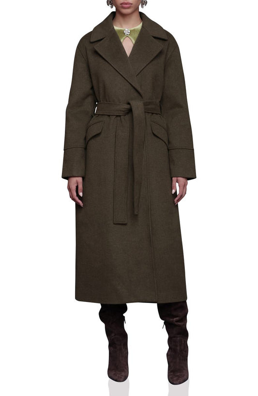 Relaxed Fit Belted Longline Coat