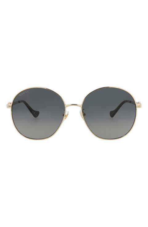 Novelty 59mm Round Sunglasses