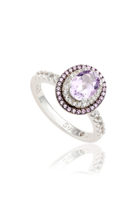 Anillo de plata de ley talla oval