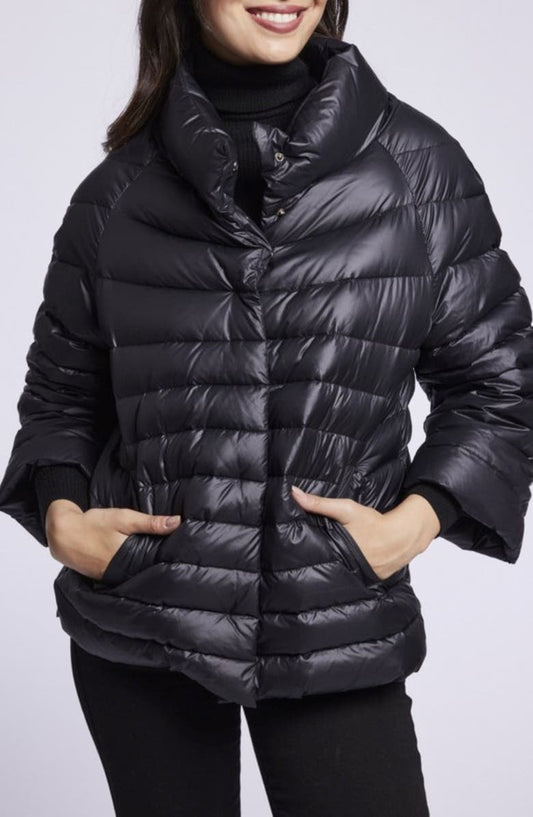 Channel Quilted Down Puffer Jacket