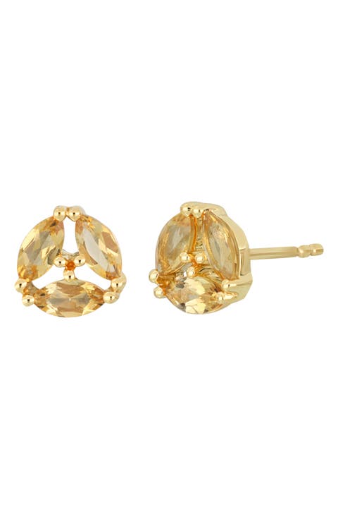 14K Gold Color Stud Earrings