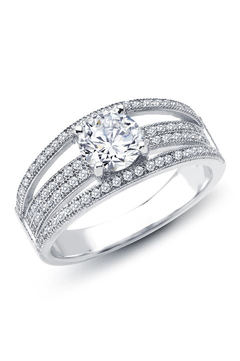 Anillo Multibanda Pavé Diamante Simulado