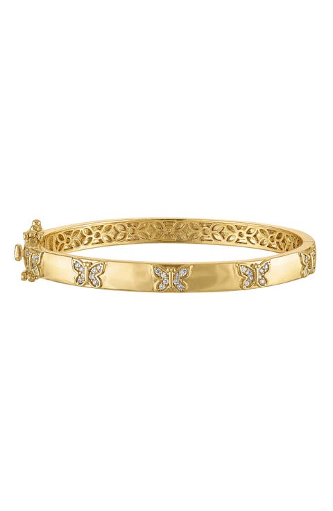 Kids' Butterfly Cubic Zirconia Pave Bracelet