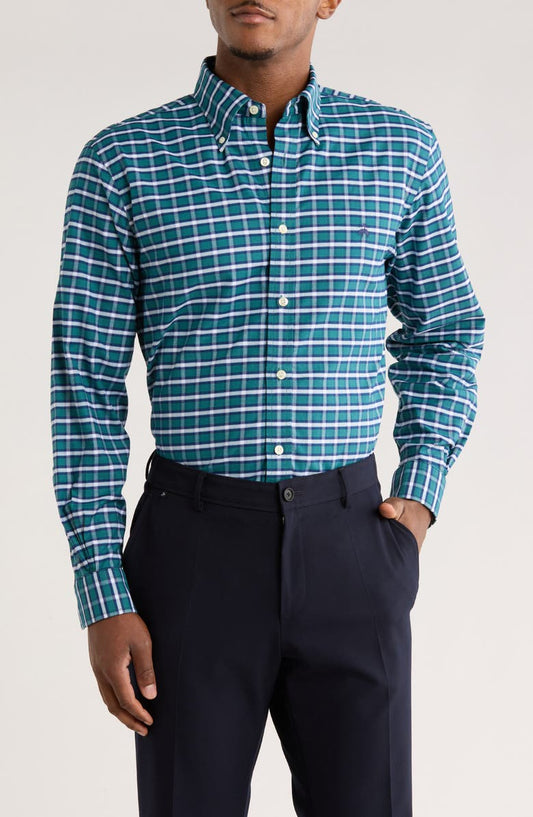 Regular Fit Plaid Non-Iron Dress Shirt