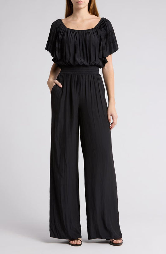 Tinsley Off the Shoulder Short Sleeve Jumpsuit