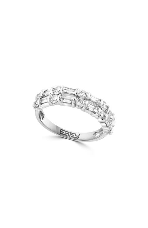 Anillo de diamantes de oro blanco de 14 quilates - 0,97 ct.