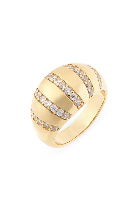 Anillo Cúpula Zirconia Cúbica