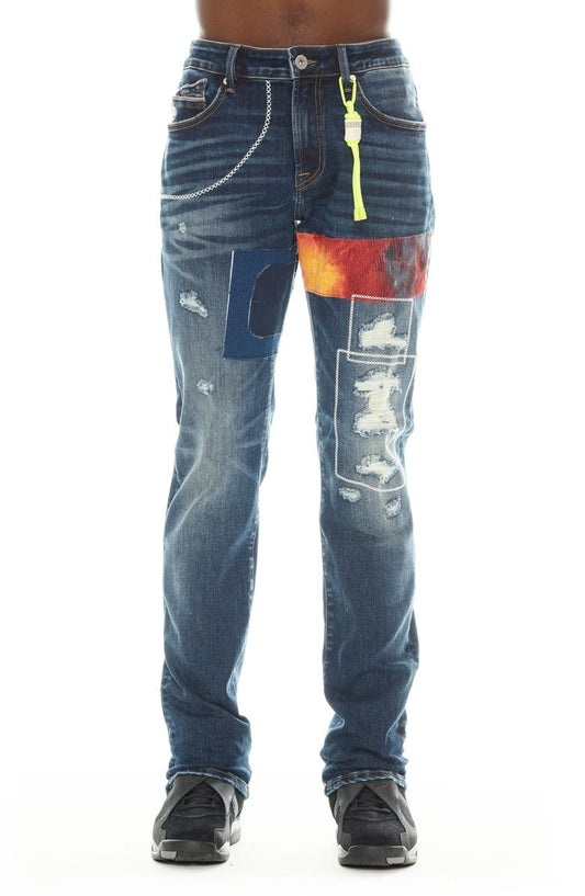 Rocker Rip & Repair Slim Fit Jeans (Sawyer) (Regular & Big)