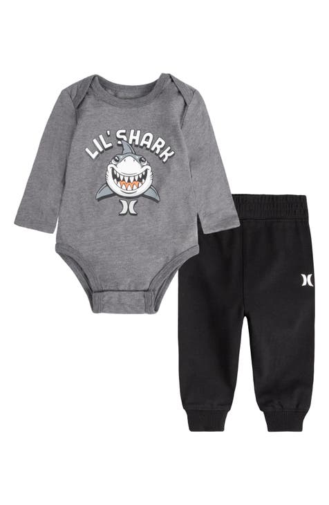 Conjunto de body y joggers Lil' Shark (bebé)
