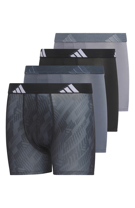 Paquete de 4 calzoncillos bóxer surtidos de rendimiento juvenil para niños (niño grande)