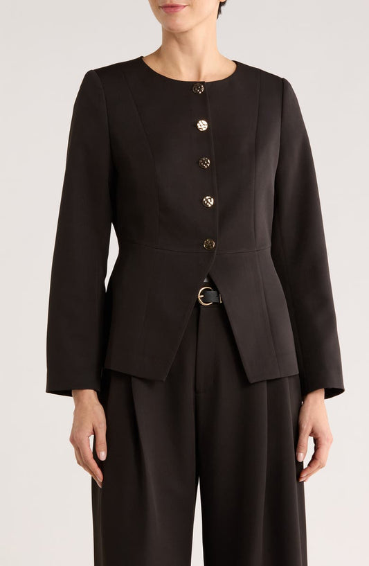 Hammered Button Cutaway Jacket