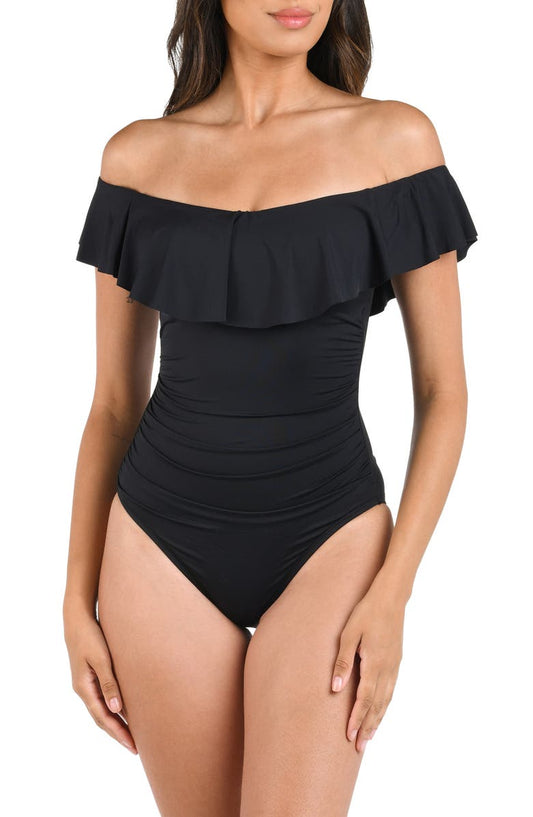 Island Goddess Off the Shoulder One-Piece Swimsuit