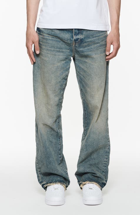 Jeans de pata ancha desgastados (Vintage Dirty Indigo)