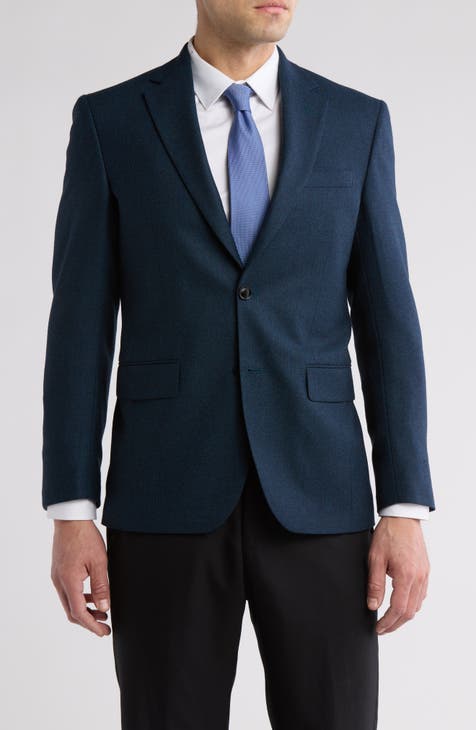 Abrigo deportivo liso Jarrow de corte slim en lana