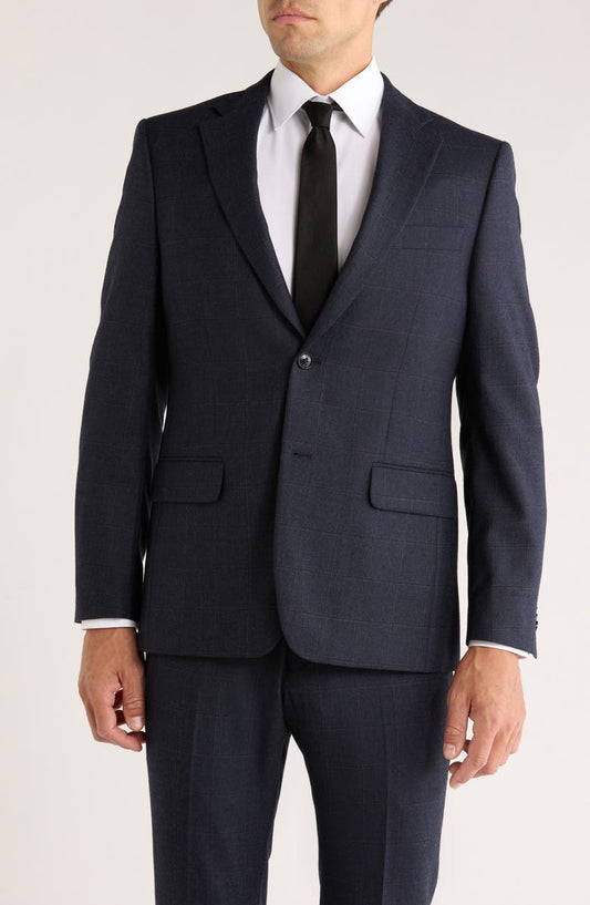 Plaid Two-Button Wool Sport Coat (Regular & Big)