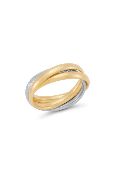 Tube Crossover Band Ring