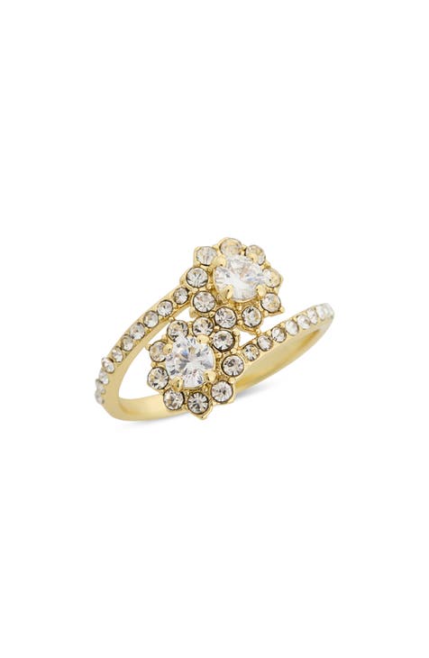 Anillo con pavé de flores