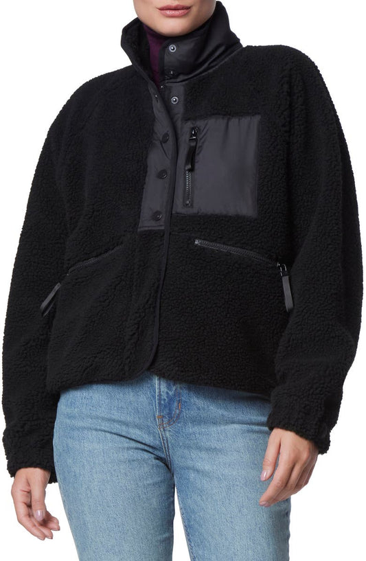 Mixed Media Fleece Zip Jacket