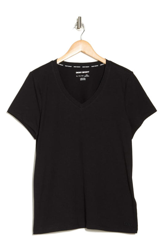 Embroidered Logo V-Neck T-Shirt