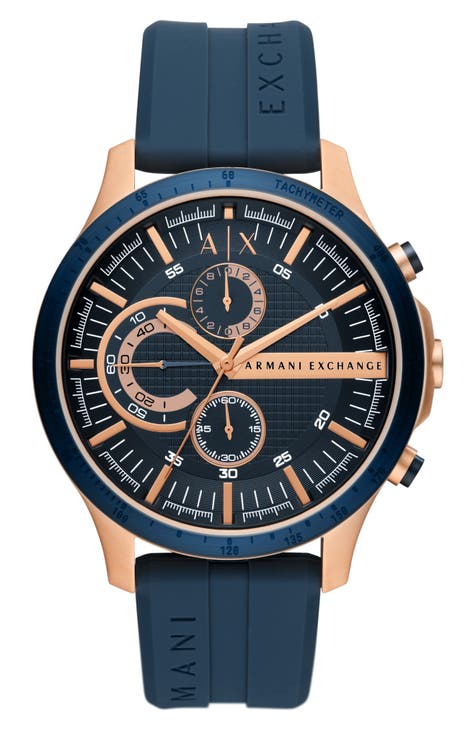 Reloj cronógrafo con correa de piel, 44 mm