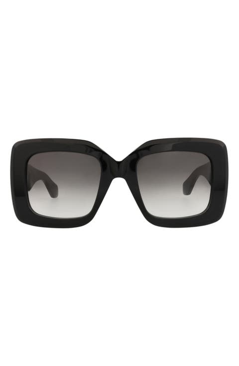 52mm Ombré Square Sunglasses