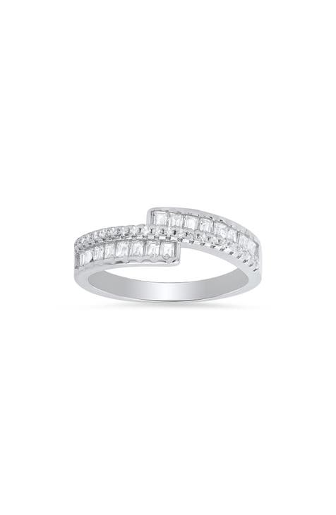 Anillo de plata de ley con circonitas cúbicas