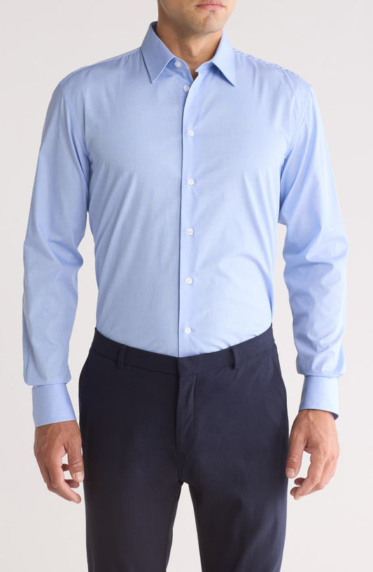 Solid Cotton Twill Dress Shirt