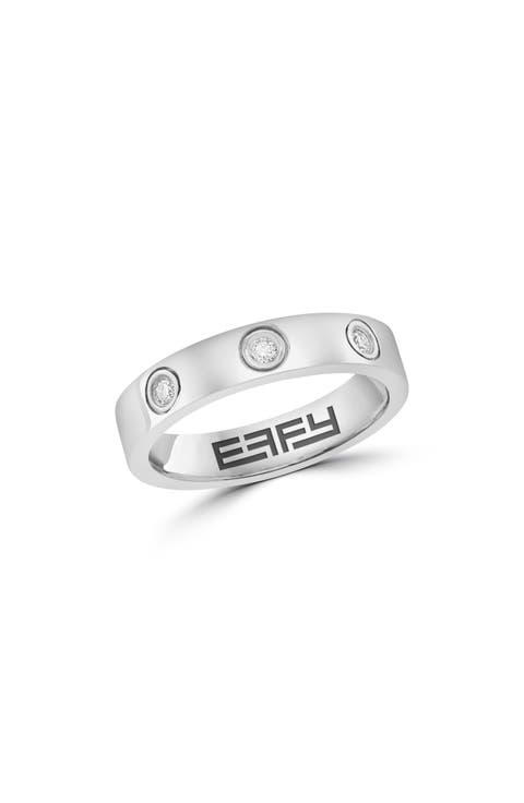 Sterling Silver Diamond Band Ring