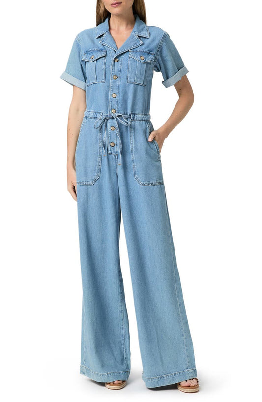 Rumi Short Sleeve Denim Jumpsuit
