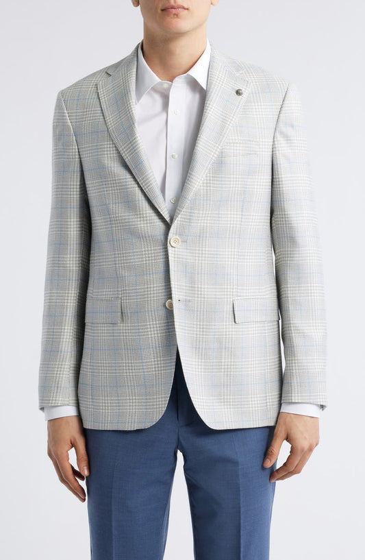 Midland Deco Plaid Wool & Silk Blend Sport Coat